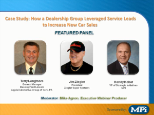 Industry Sector Automotive - Case Study: How a Dealership Group Leveraged Service Leads to Increase New Car Sales