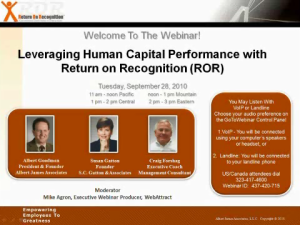 Leveraging Human Capital Performance with ROR