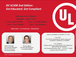 IEC 61508 2nd Edition: Get Educated. Get Compliant