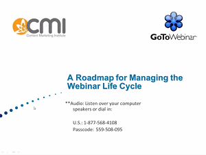 Webattract A Roadmap for Managing the Webinar Life Cycle
